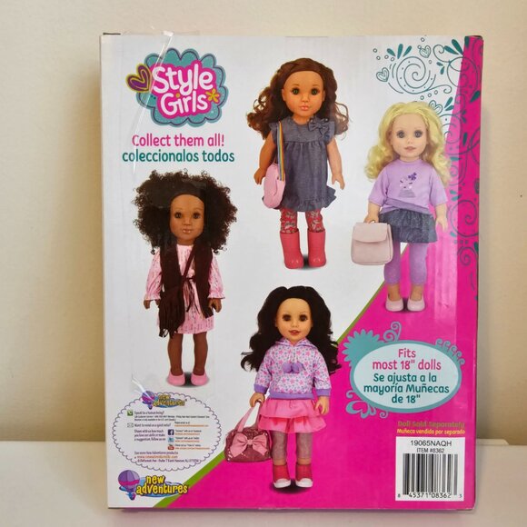 New Adventures Style Girls Doll Outfit Pink Dress Fringe Vest Boho for 18" Dolls - Picture 6 of 8